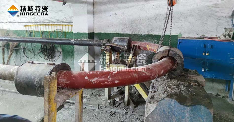 建材行业泵送混凝土耐磨陶瓷管道使用实例分析